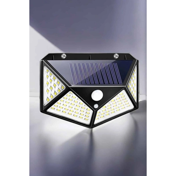 Güneş Enerjili Bahçe Aydınlatma Lambası Solar 100 Led Lamba