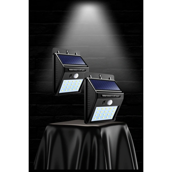 Güneş Enerjili Sensörlü Duvar Lambası Bahçe Lamba Suya Dayanıklı Bahçe Aydınlatma