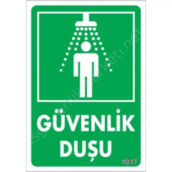 Güvenlik Duşu Uyarı Levhası 17,5x25 KOD:1017