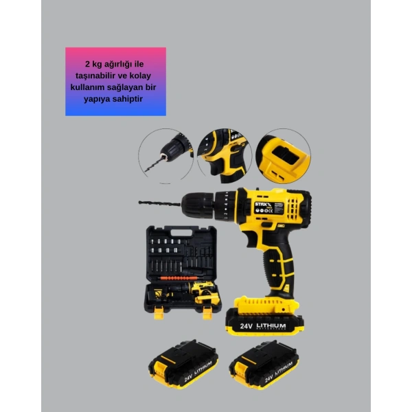 Hafif ve Ergonomik 12V Kablosuz Matkap | Hızlı Şarj ve Uzun Pil Ömrü