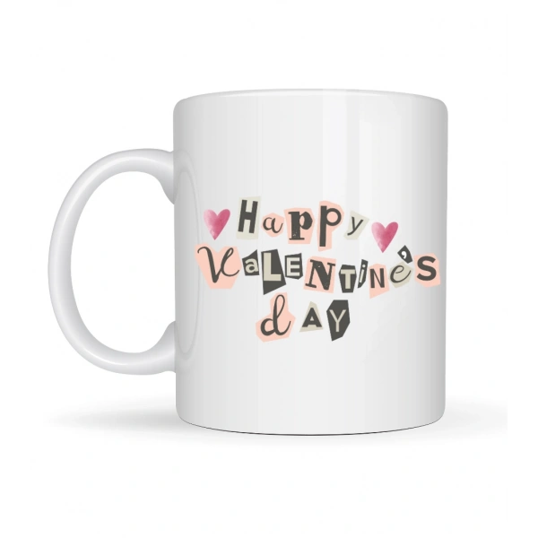 Happy Valentine’s Day Porselen Kupa – Model 1 Sevgililer Günü Hediyesi