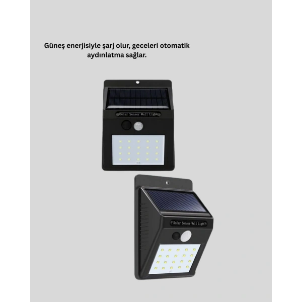 Hareket Algılamalı Solar LED Güvenlik Lambası