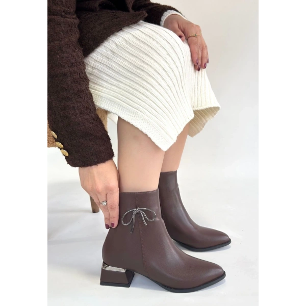 Harly Kahverengi Cilt Topuklu Bot