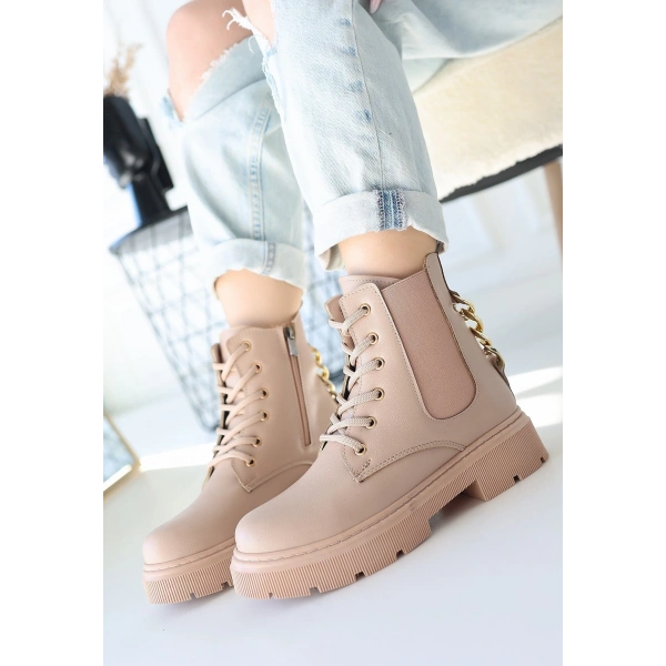 Harte Nude Cilt Bağcıklı Bot