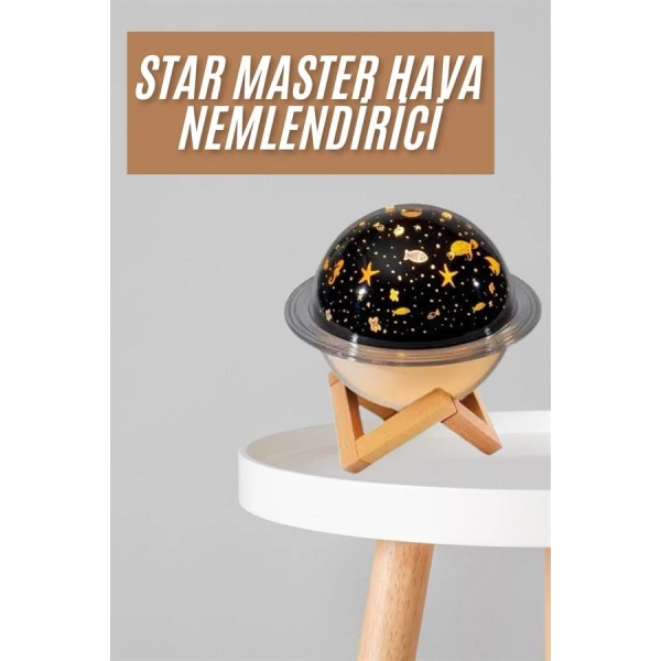 Hava Nemlendirici Led Işıklı Gece Lambası Yıldız Görünümlü Renk Değiştiren