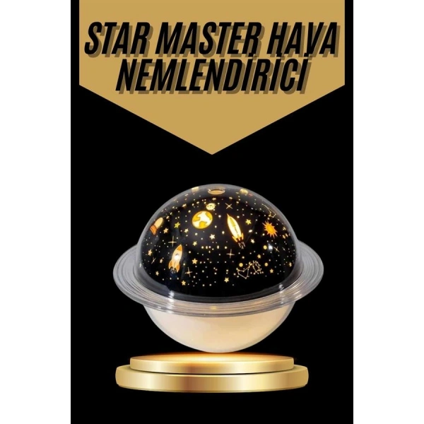 Hava Nemlendirici Renk Değiştiren Oda Kokusu Yıldızlı Projektör