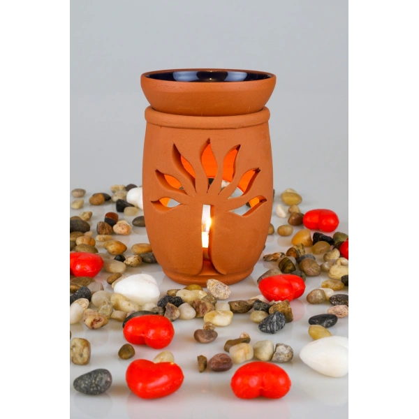 Hayat Ağacı El Yapımı Çömlek Buhurdanlık Tütsülük