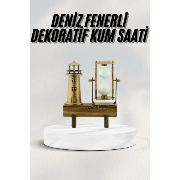 Hediyelik Kum Saati Retro Dekoratif Deniz Feneri Kum Saati