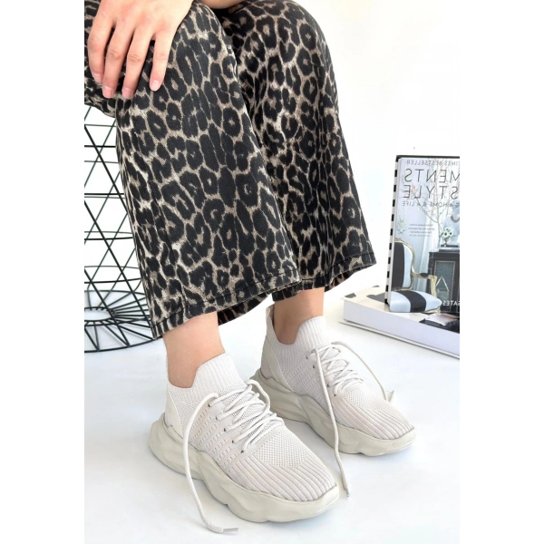 Henta Bej Triko Bağcıklı Spor Ayakkabı