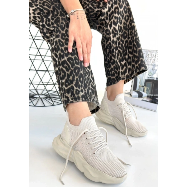 Henta Bej Triko Bağcıklı Spor Ayakkabı