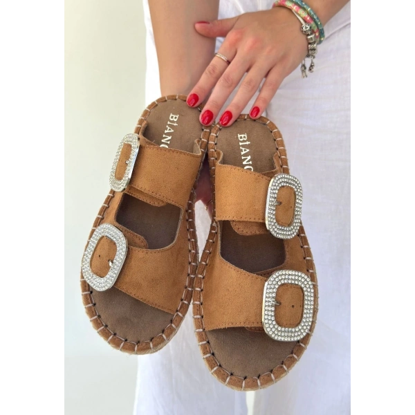 Hertas Vizon Nubuk Tokalı Terlik