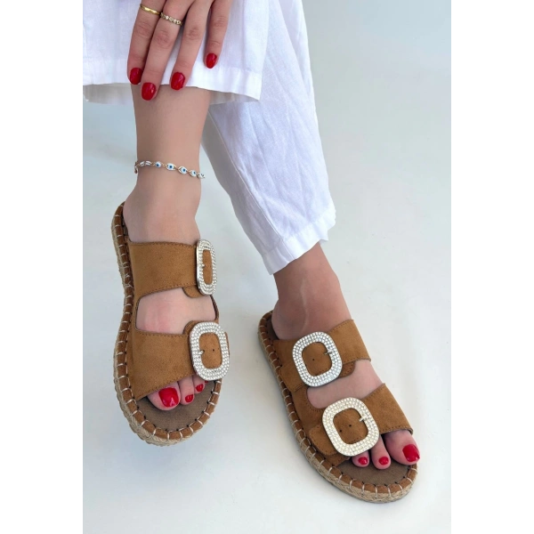 Hertas Vizon Nubuk Tokalı Terlik