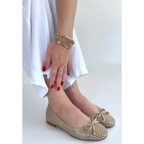 Icar Bej Cilt Babet Ayakkabı