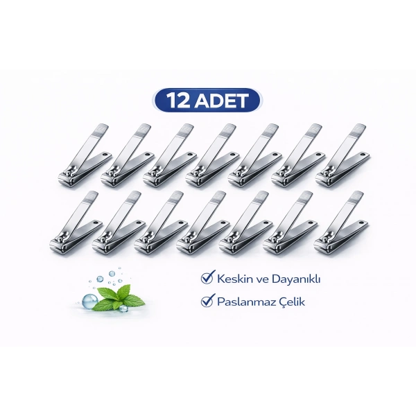 İMA Büyük Boy Tırnak Makası Profesyonel Nail Clipper 12 Adet