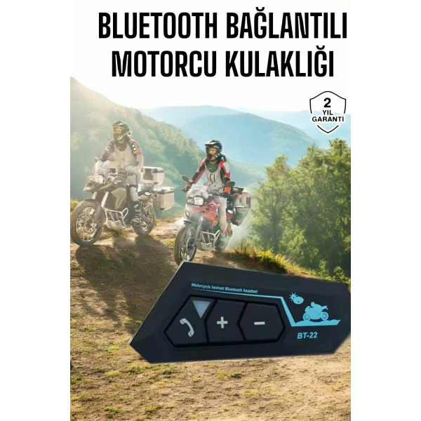 İnterkom Intercom Kask Kulaklık Bt22 Bluetooth Motosiklet Kulaklık 5.0 Bluetooth