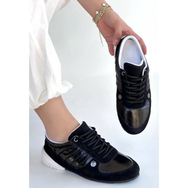 Jawen Siyah Nubuk Spor Ayakkabı