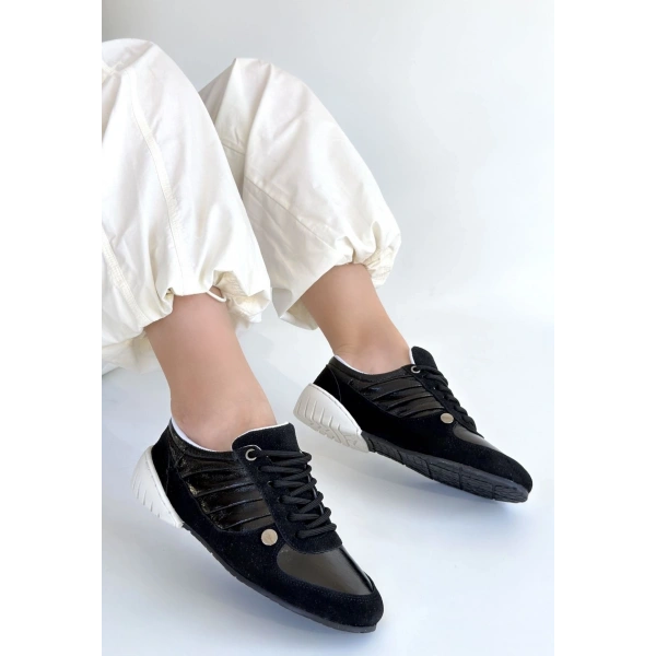 Jawen Siyah Nubuk Spor Ayakkabı