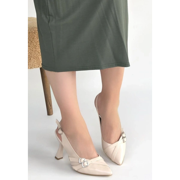 Jedda Bej Cilt Topuklu Ayakkabı