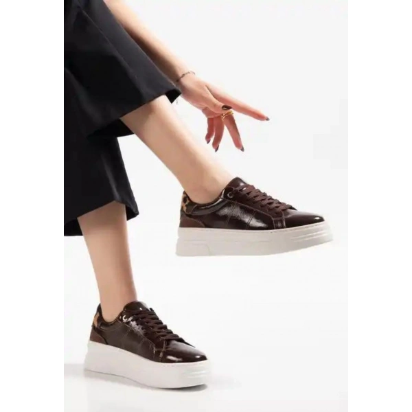 Jetan Kahverengi Rugan Bağcıklı Spor Ayakkabı