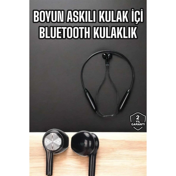 Kablolu Boyun Askılı Dijital Göstergeli Bluetooth Kulaklığı 60 Saat
