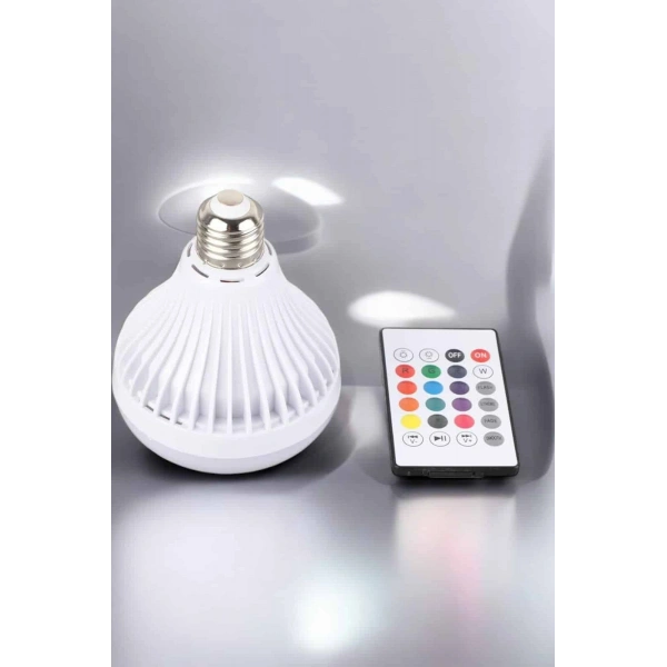 Kablosuz Bluetooth Hoparlör Led Lamba