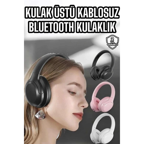 Kablosuz Bluetooth Kulaklık ANC/ENC Destekli Kulak Üstü Yüksek Ses Kaliteli