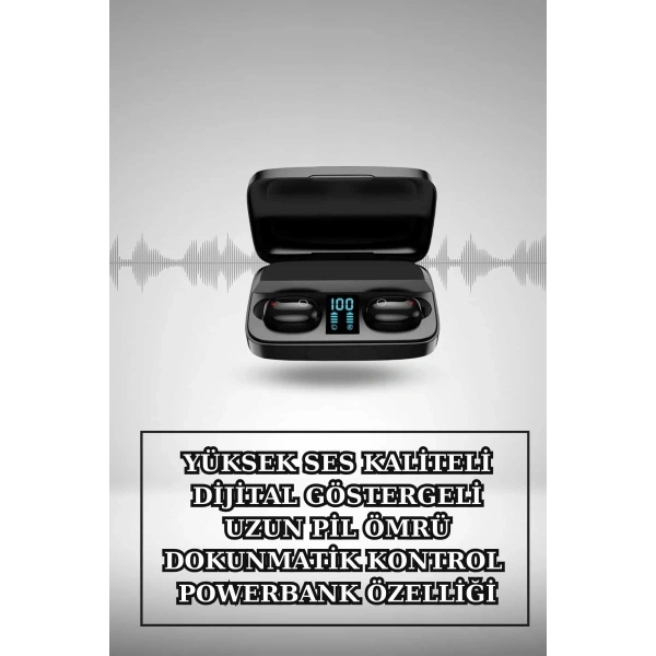 Kablosuz Bluetooth Kulaklık ve Kordon Hediyeli Akıllı Saat Nabız Ölçer Uzun Pil Ömrü