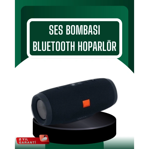 Kablosuz Hoparlör 12 Saat Çalma Süresi USB AUX TF Kart Destekli