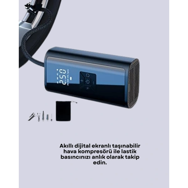 Kablosuz Kullanımlı Dijital Kontrollü Taşınabilir Şişirme Cihazı