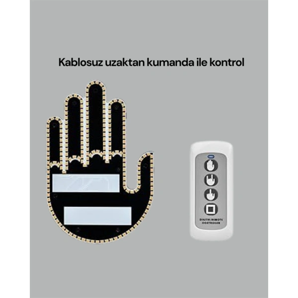 Kablosuz Kumandalı LED Jest Işığı – 3 Modlu Araba Arkası Mesaj Işığı, 203 LED ile Yüksek Parlaklık