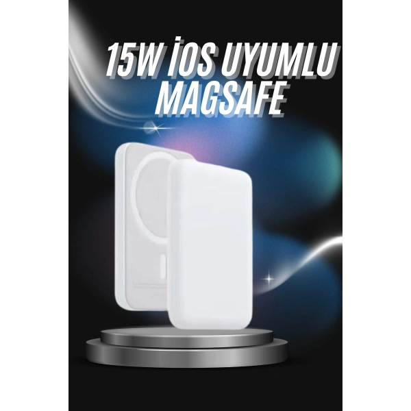 Kablosuz Magsafe Hızlı Şarj 5.000 mah Kablosuz Şarj Cihazı