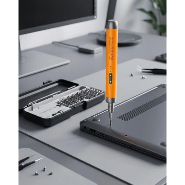 Kablosuz Şarjlı Elektrikli Tornavida Seti 38 Uçlu Type C Li Pil Hassas Tamir Seti