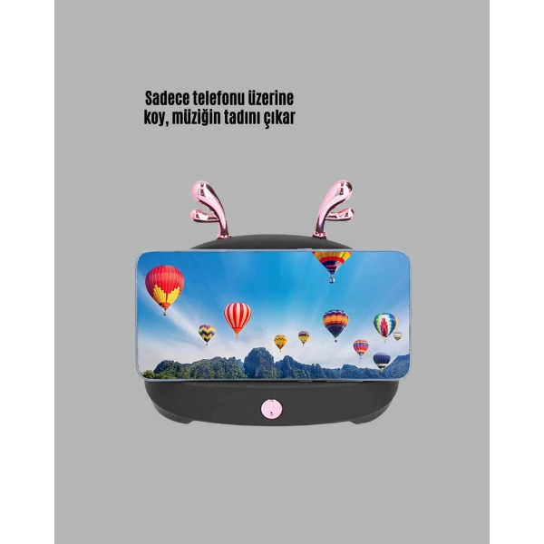 Kablosuz Telefon Tutucu ve Bluetooth Hoparlör – Pratik ve Şık Ses Çözümü