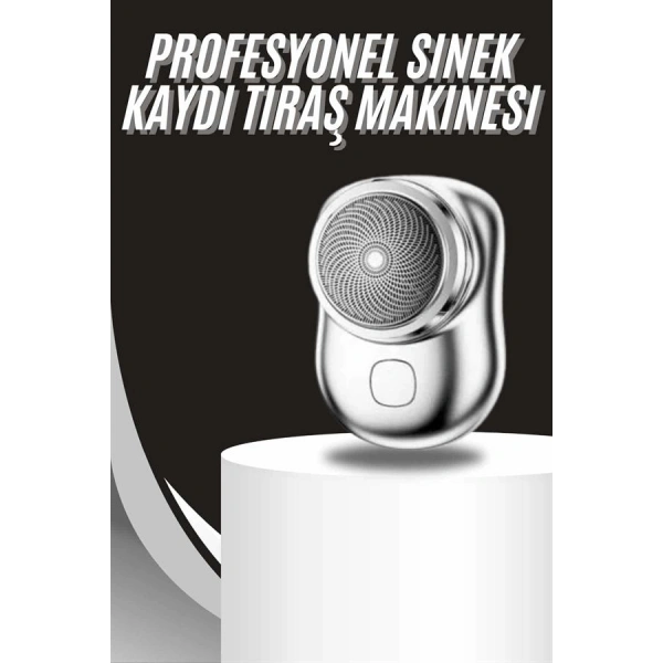 Kablosuz Tıraş Makinesi Günlük Hızlı Taşınabilir Şarjlı Yuvarlak Paslanmaz Çelik