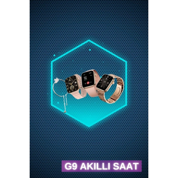 Kadınlar İçin 3 Kordonlu Akıllı Saat ve Dijital Göstergeli Powerbankli Bluetooth Kulaklık Dokunmatik Kontrol