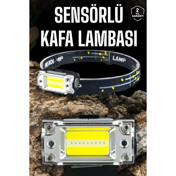 Kafa Lambası Kamp Feneri Balıkçı Feneri Başlıklı Suya Dayanıklı