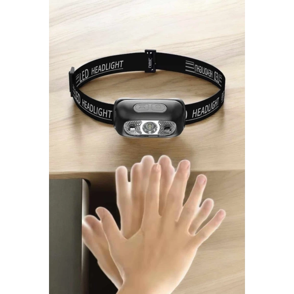 Kafa Lambası Kamp Lambası Led Işık Şarjlı Ayarlanabilir