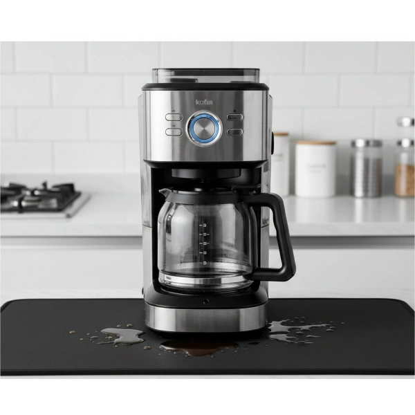 Kahve Makinesi Altlığı Su Emici Kaymaz Taban Tezgah Koruyucu Kurulama Matı