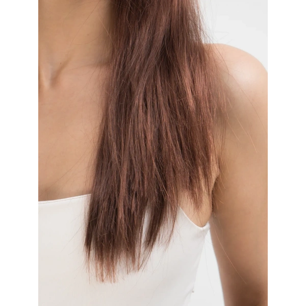 Kahve Renk Uzun Düz Parti Peruğu - Uzun Kahverengi Peruk