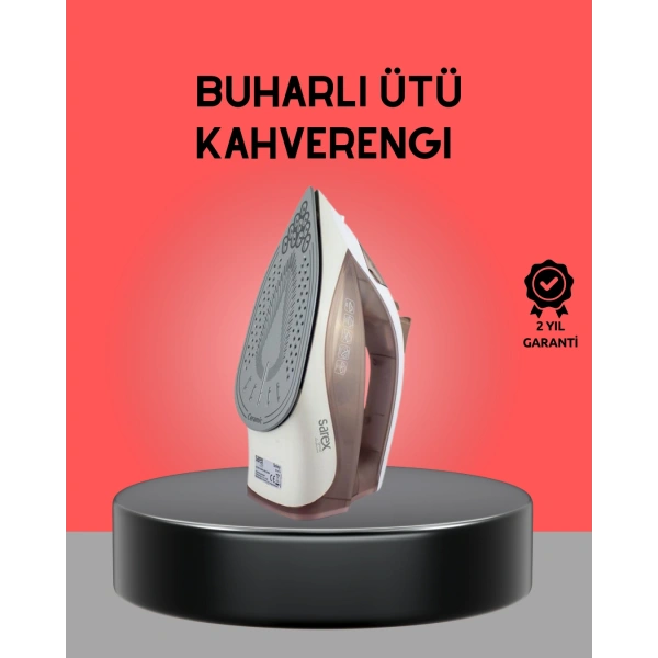 Kahverengi Buharlı Ütü 2200W Sürekli Buhar 120 g Şok Buhar