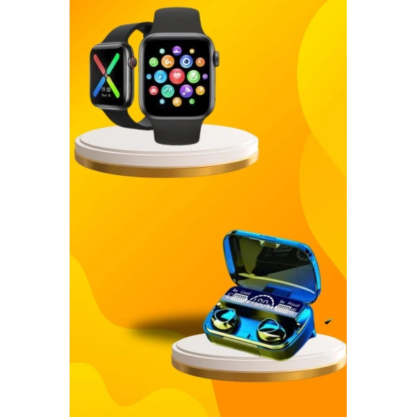 Kaliteli Akıllı Saat ve Kaliteli Bluetooth Kulaklık ANC Özelliği Uzun Pil Ömrü