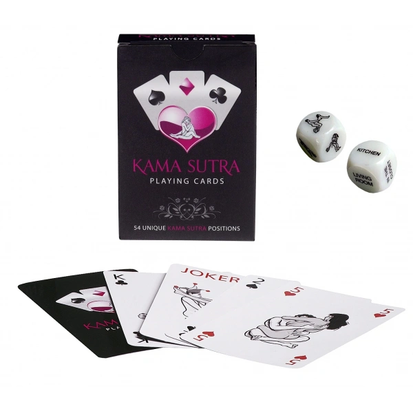 Kamasutra Aşk Seti - Kelepçe - Zar- Kart - Göz Bandı