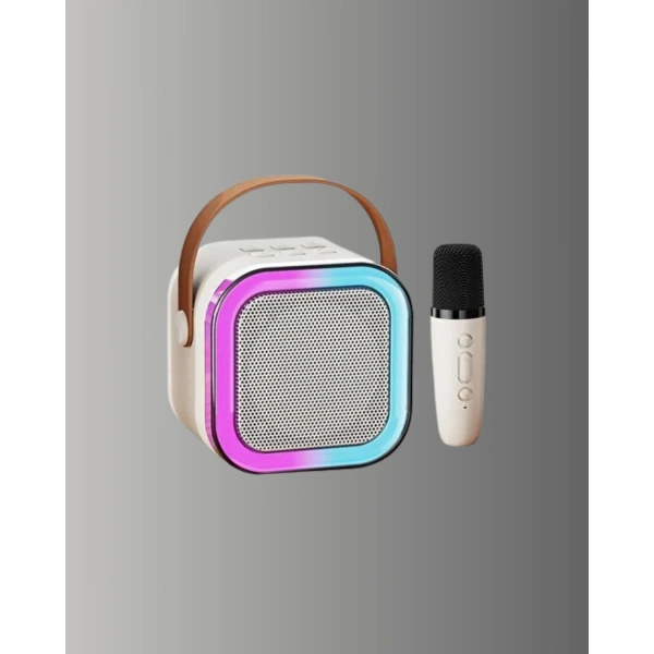Karaoke Mikrofon Hoparlör Seti Bluetooth Kablosuz Taşınabilir