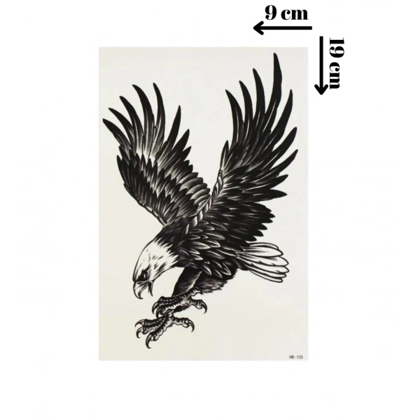 Kartal Geçici Dövme Şablonu - FF037