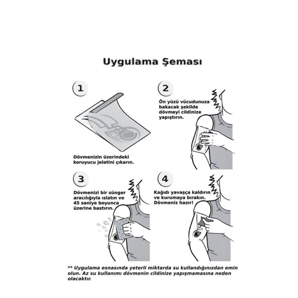 Kartal Geçici Dövme Şablonu - FF037