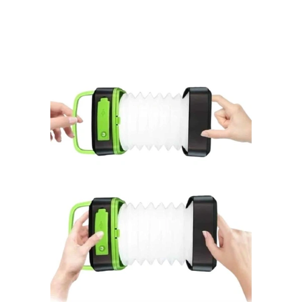 Katlanabilir Kamp Lambası Akordiyon Lamba Şarjlı 3 Kademeli Solar