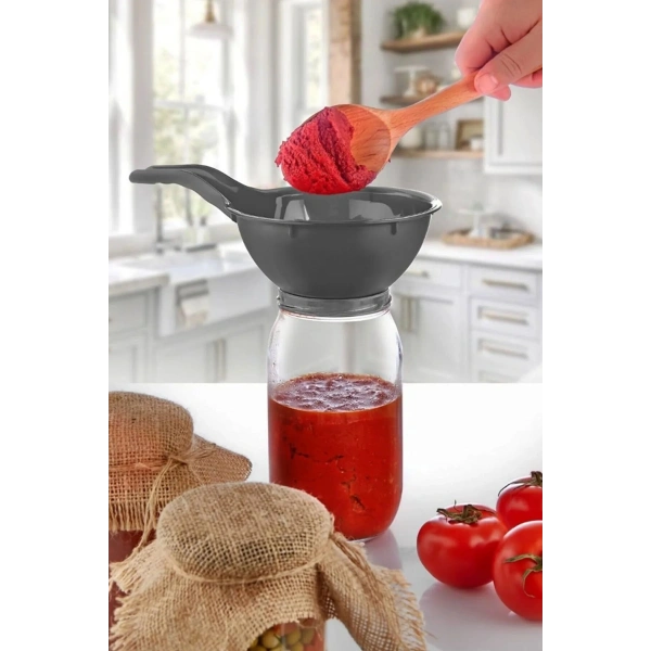 Kavanoz Hunisi - Konserve Reçel Hunisi Geniş Ağızlı - Saplı