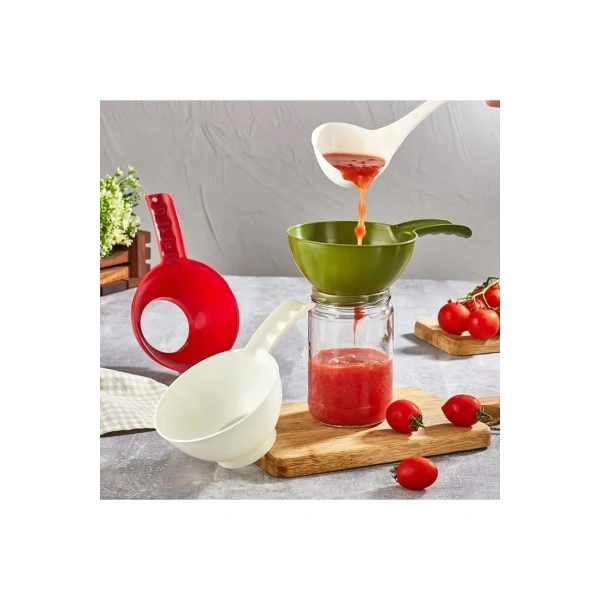 Kavanoz Hunisi - Konserve Reçel Hunisi Geniş Ağızlı - Saplı