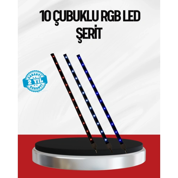 Kayan Yıldız LED Aydınlatma 10 Çubuk Dış Mekan Uyumlu