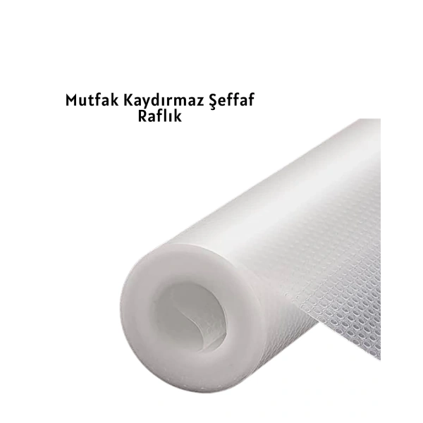 kaydırmaz şeffaf raflık